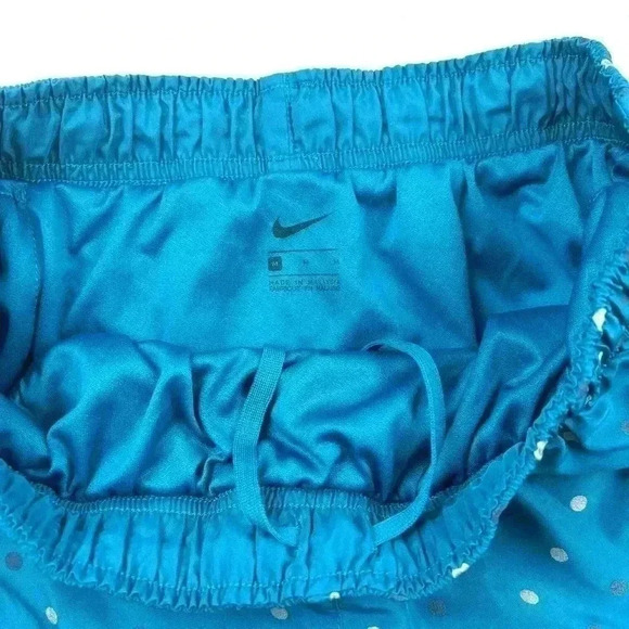 Nike Women's Blue Polkadots Dri-Fit Mesh Side Running Athletic Shorts Size M - Picture 6 of 14